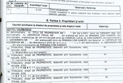 Comision 0% - Teren Primarie Dumesti, 8100 mp, front 13 ml, - 5