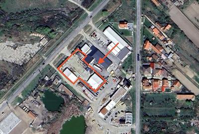 Spatiu industrial cu teren, hala, atelier, apartament, birou