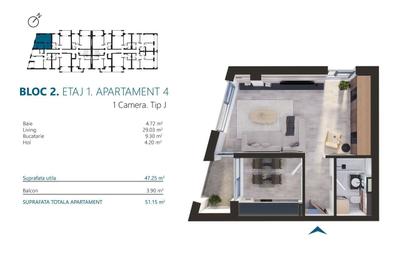 Garsonieră în Circumvalațiunii - 1