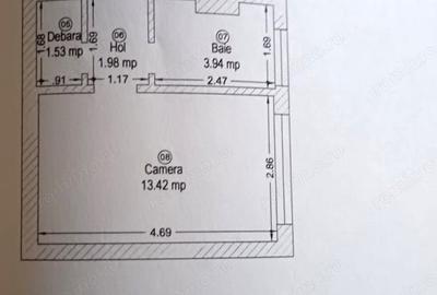 Apartament cu 2 camere semidecomandat în Medicină