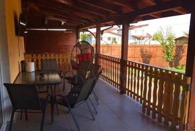 Casa individuala pe parter - mobilata - toate utilitatile - asfalt - teren 450 m - 8