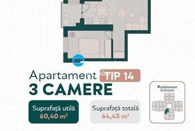 Apartament cu 3 camere decomandat în Podul de Fier - 3