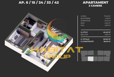 Apartament cu 2 camere decomandat în Berceni - 3