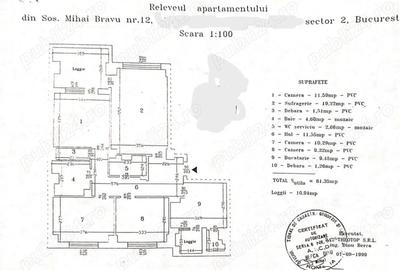 Obor vanzare ap 4 camere decomandat 3min metrou - 2