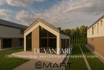 Casa 3 camere 12mp + teren 500mp zona Sanpetru/Lempes - 1