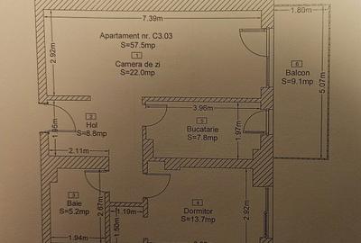 Apartament cu 2 camere decomandat în Exterior Vest - 11