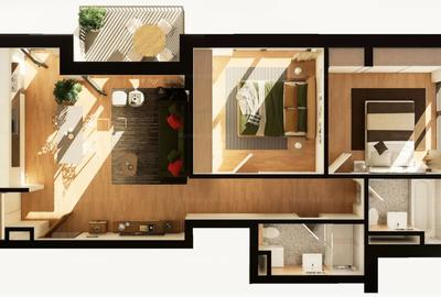 Apartament cu 3 camere, 72mp utili, bloc nou, Intre Lacuri - 1