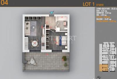 Apartament cu 2 camere semidecomandat în Titan - 1