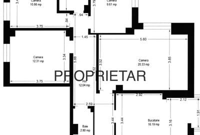 PROPRIETAR: 4 camere Aradului Vest, 88mp, bucatarie mare,centrala, AC, boxa - 9