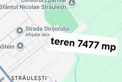 Straulesti str. Nades teren 7477 mp de vanzare - 2