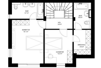 Duplex cu 4 camere cu Teren 200 Mp în Odăile - 13