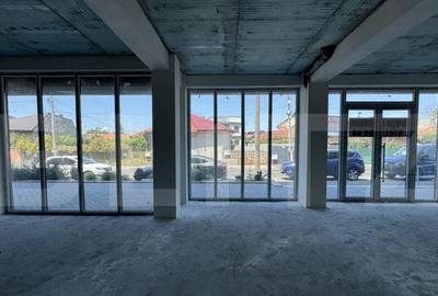 Spa?iu comercial parter bloc nou, 109 mp open space, vitrin