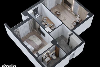 Apartament cu 2 camere decomandat în Cug - 9