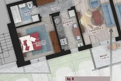 Apartament cu 2 camere decomandat în Ștefan cel Mare - 2