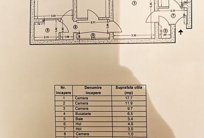 Apartament cu 3 camere semidecomandat în Titan - 2