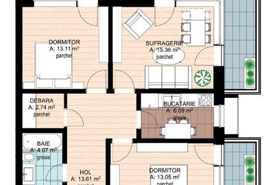 APARTAMENT 3 CAMERE, BLOC NOU, ETAJ 1, STR. ARISTIDE DEMETRIADE, ORADEA - 25