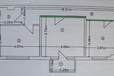 Apartament cu 3 camere decomandat în Central - 1