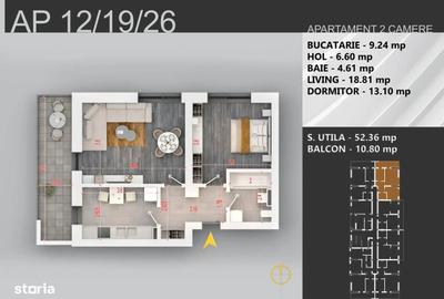 Apartament cu 2 camere în Industriilor - 1
