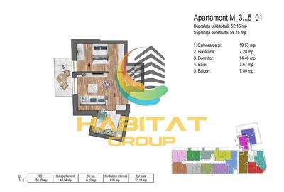 2 camere Timpuri Noi tip Studio cu bucatarie separata - 1