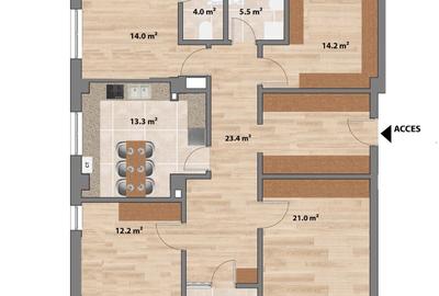 Apartament cu 4 camere decomandat în Valea Adâncă - 3