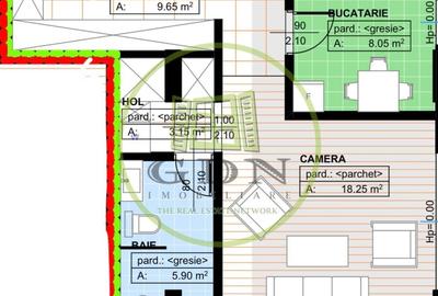 Garsoniera decomandata, 45mp, cartier 1 Mai, zona Parc Nicolae Romanescu - 1