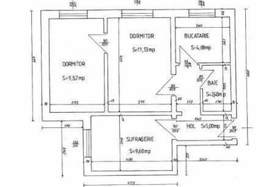 Apartament cu 3 camere semidecomandat în Trivale