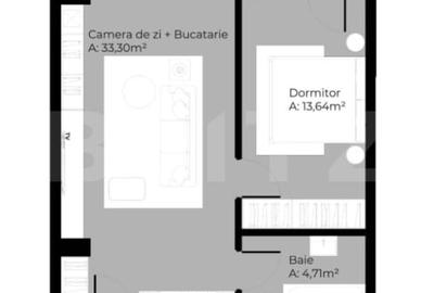 Apartament 2 camere, etaj etaj 6/9, semifinisat, Soporului - 2