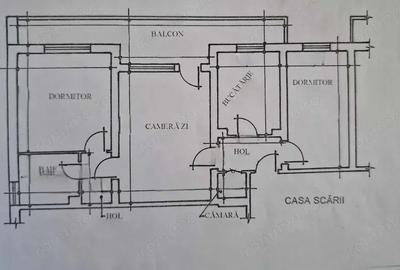 Apartament cu 3 camere semidecomandat în Tomis III - 4