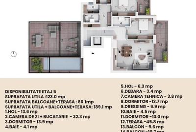 VoG Delea Noua- Decebal Penthouse 4 camere bloc nou - 10