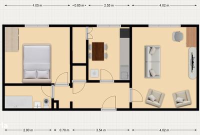 Apartament cu 2 camere decomandat, mobilat în Colentina