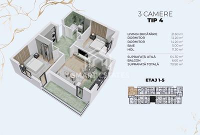 9% tva - Apartament 3 Camere - Comision 0% - Metrou Berceni - 2