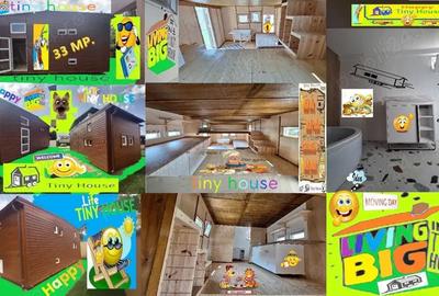 Tiny House Afacere Birou Locuit Vacanta Rulota Mini Casa Mobila Pe Roti Hambar Lemn Din Vis Natura - 2