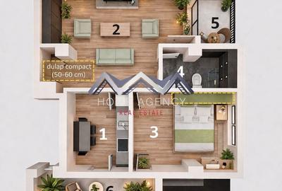 Apartament cu 2 camere în Sud - 8