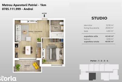 Apartament cu 2 camere în Apărătorii Patriei - 1