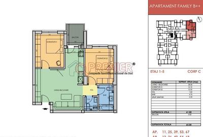 Apartament cu 3 camere în Berceni - 1