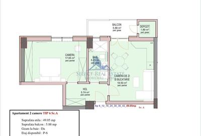 Apartament cu 2 camere decomandat în Mihai Viteazul