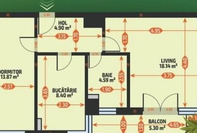 Apartament cu 2 camere decomandat în Tătărași