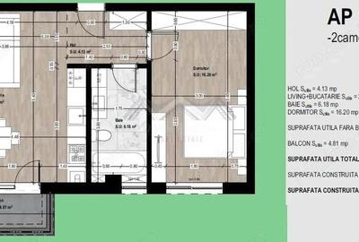 Apartament 2 camere Otopeni central 50 mp | comision 0 - 8