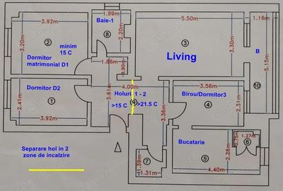 Apartament cu 4 camere decomandat în Central - 3