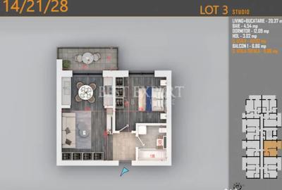 Apartament cu 2 camere semidecomandat în Titan - 1