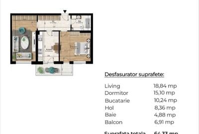 Apartament cu 2 camere, Decomandat, Metrou Berceni - 3