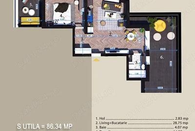 Studio cu 2 terase generoase Parcul Teilor REF - DGE 07A-C1 Studio cu 2 terase generoase Parcul Teilor REF - DGE 07A-C1 - 3