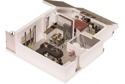 Apartament cu 2 camere semidecomandat în Florești - 2