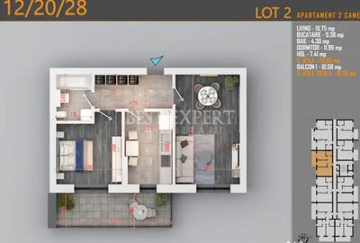 Apartament cu 2 camere decomandat în Titan