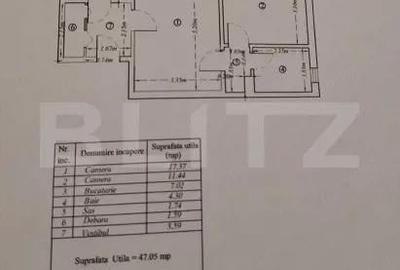 Apartament cu 2 camere, 47,50 mp, Piata Rahova - 3