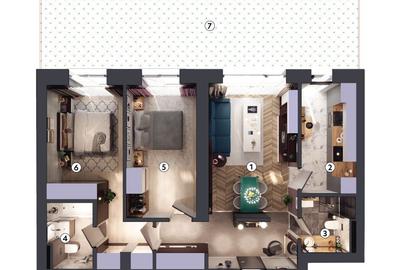 Apartament cu 3 camere în Central