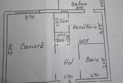 Garsonieră decomandată în Păcurari