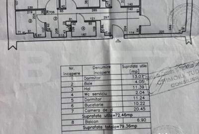 Apartament cu 3 camere decomandat, mobilat în George Enescu - 9