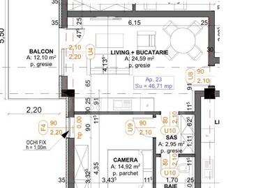Apartament cu 2 camere semidecomandat în Iris - 3