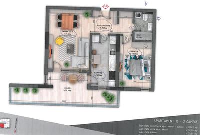 Apartament cu 2 camere decomandat, mobilat în Pipera - 10